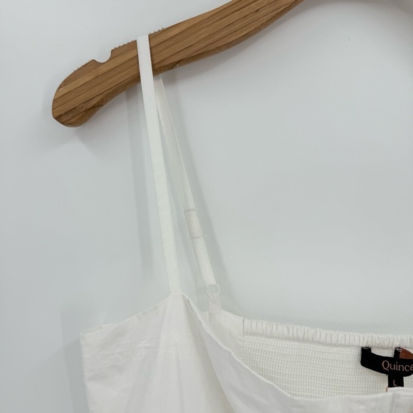 Quince 100% Organic Cotton Poplin Spagetti Strap Maxi Dress in Classic White L - Picture 9 of 16